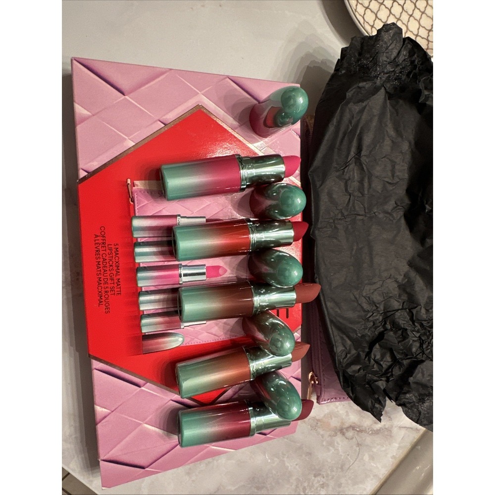 Mac 5 Macximal Matte Lipsticks Holiday Gift Set - 5 Full Sizes Limited Edition - Picture 7 of 13